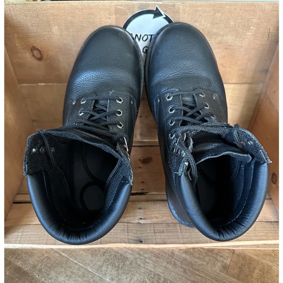 Men’s Dickies Black Steel Toe Work Boots 6 Inch Size 12 Slip Resistant - Picture 6 of 12